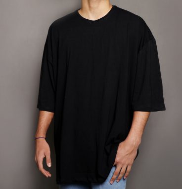 تی شرت پنبه مشکی مردانه اور سایز کد 544